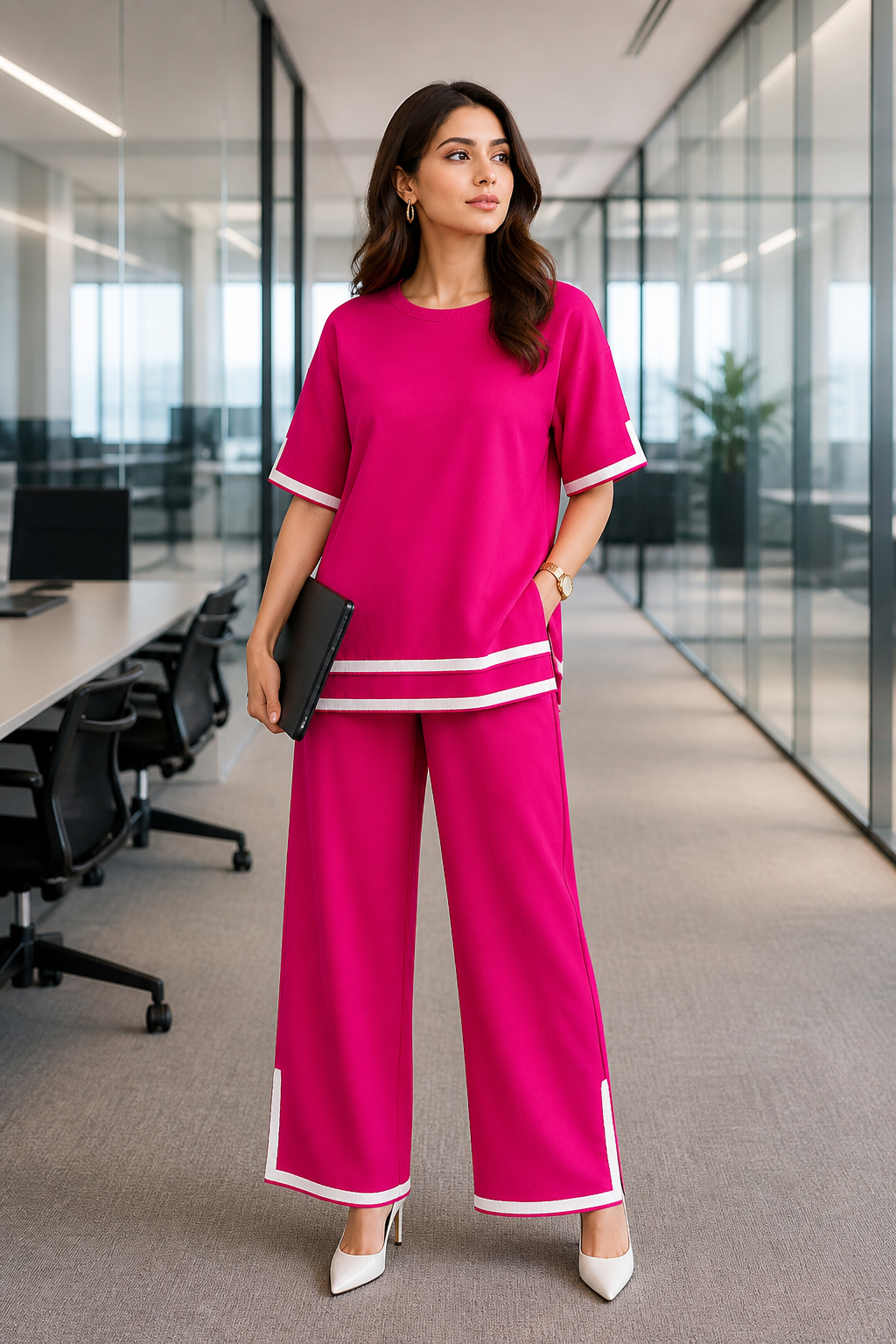 Premium Imported Lycra Co-ord Set for Women | Stylish Office & Casual Wear Cord Set