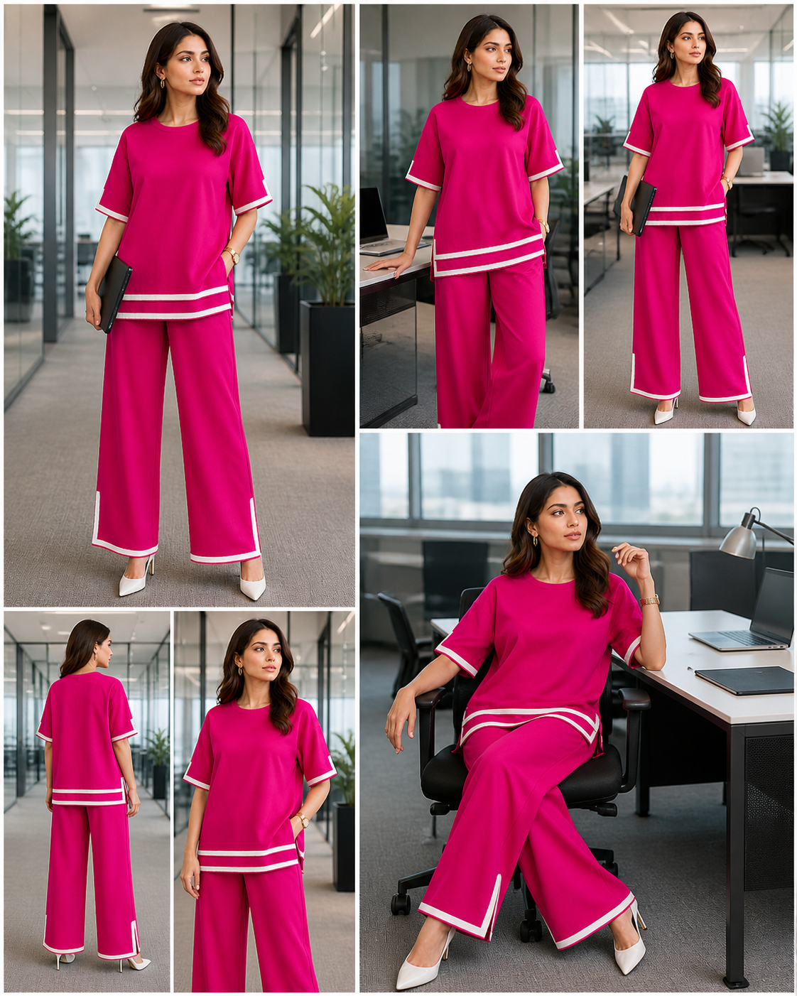 Premium Imported Lycra Co-ord Set for Women | Stylish Office & Casual Wear Cord Set