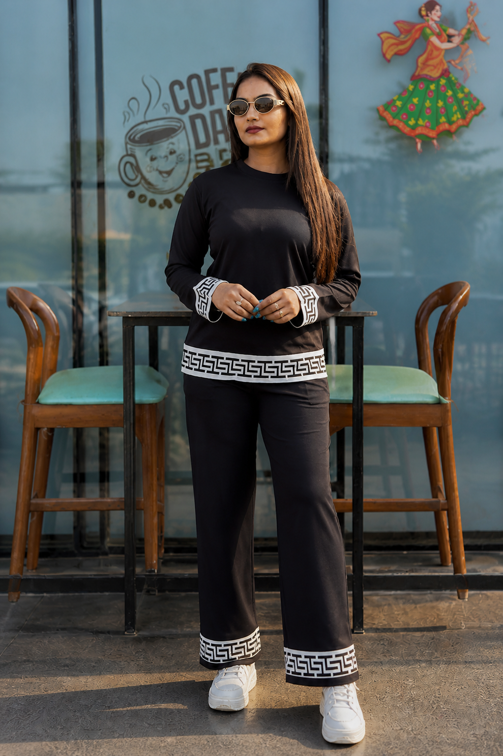 Women’s Premium Imported Lycra Co-ord Set | Stylish Casual Lounge Wear Set for Women