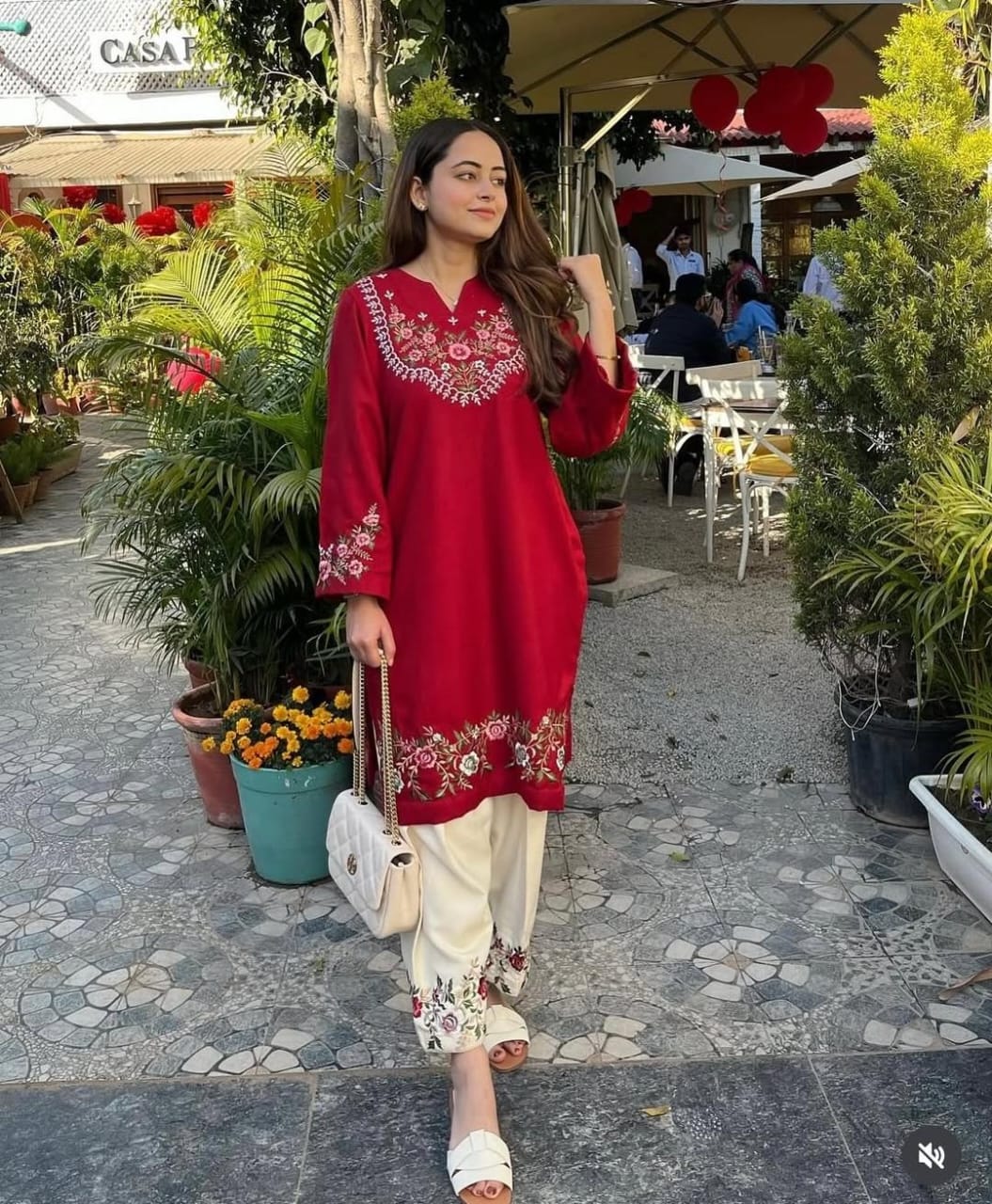 Beautiful Pure Cotton Cord Set With Embroidered Work