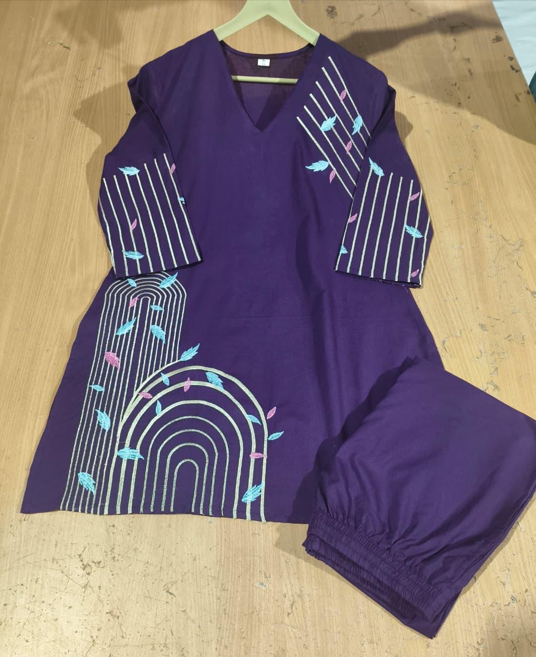 Pure Cotton Cord-Set with Beautiful Embroidery Work