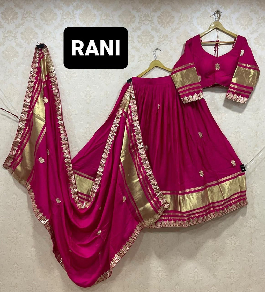 Modal gajji silk with gota work Lehenga choli Dress 👗