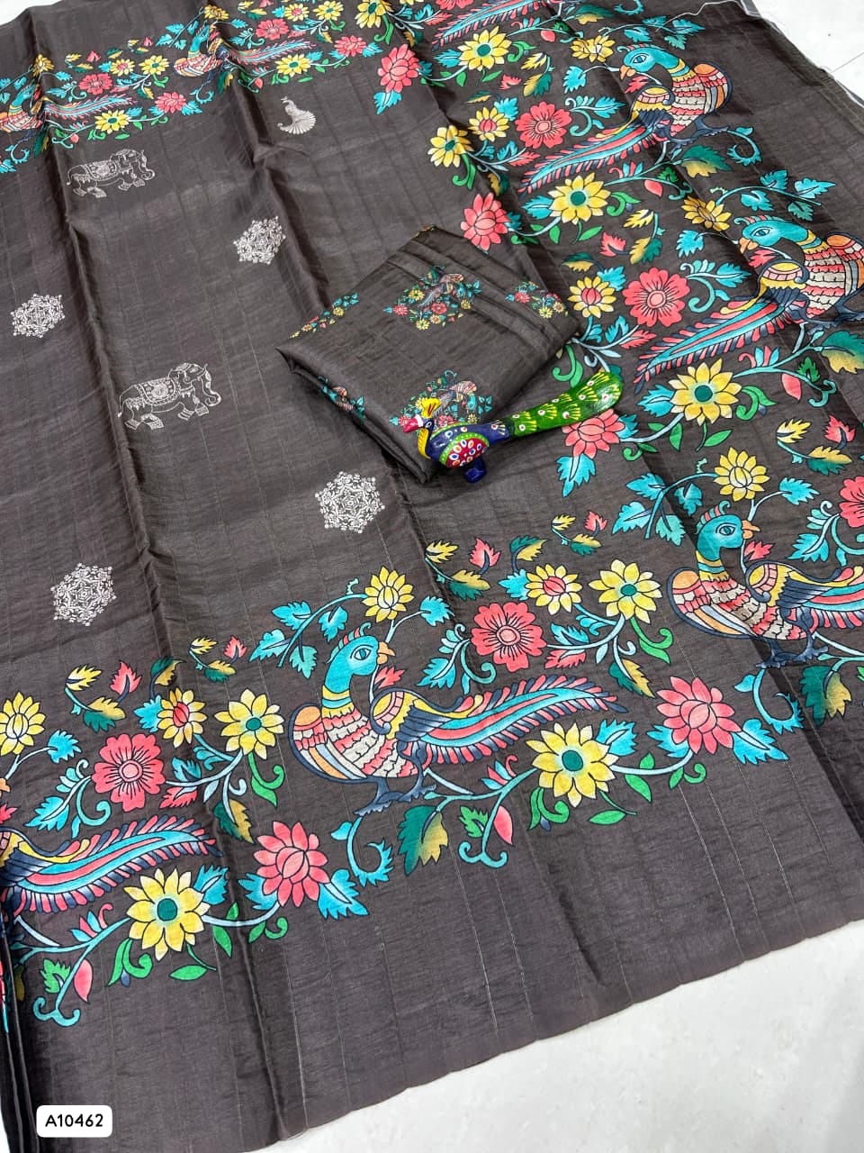 💖Handloom printed saree