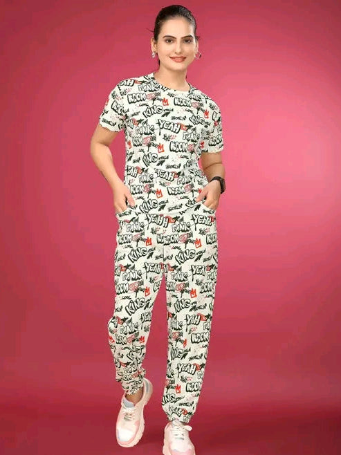 Printed Night Dress Set