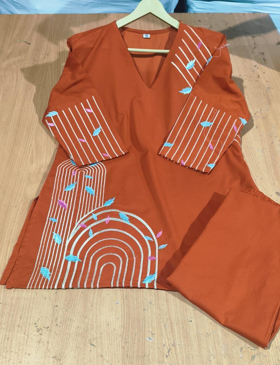 Pure Cotton Cord-Set with Beautiful Embroidery Work