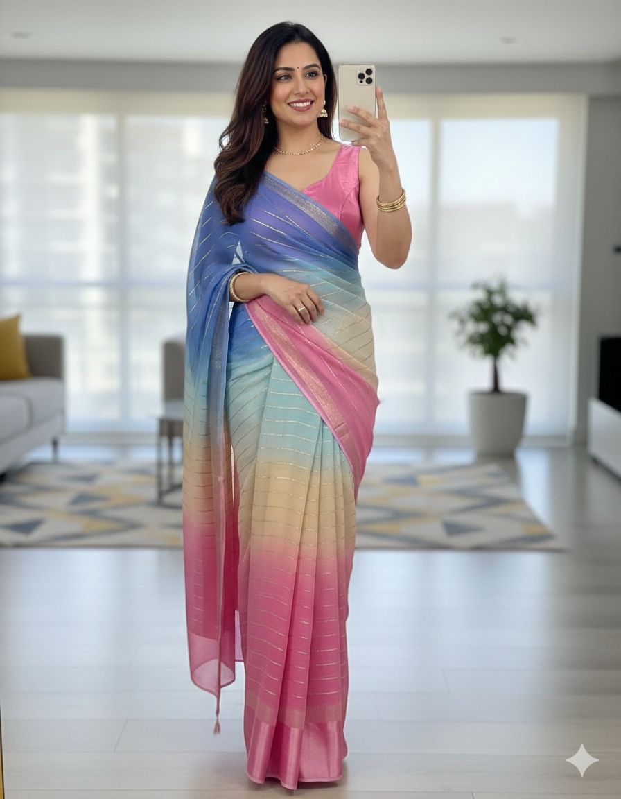 Beautiful Party Wear Georgette Saree 💖