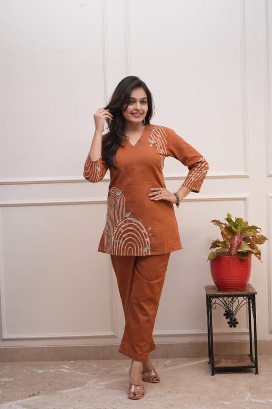 Pure Cotton Cord-Set with Beautiful Embroidery Work