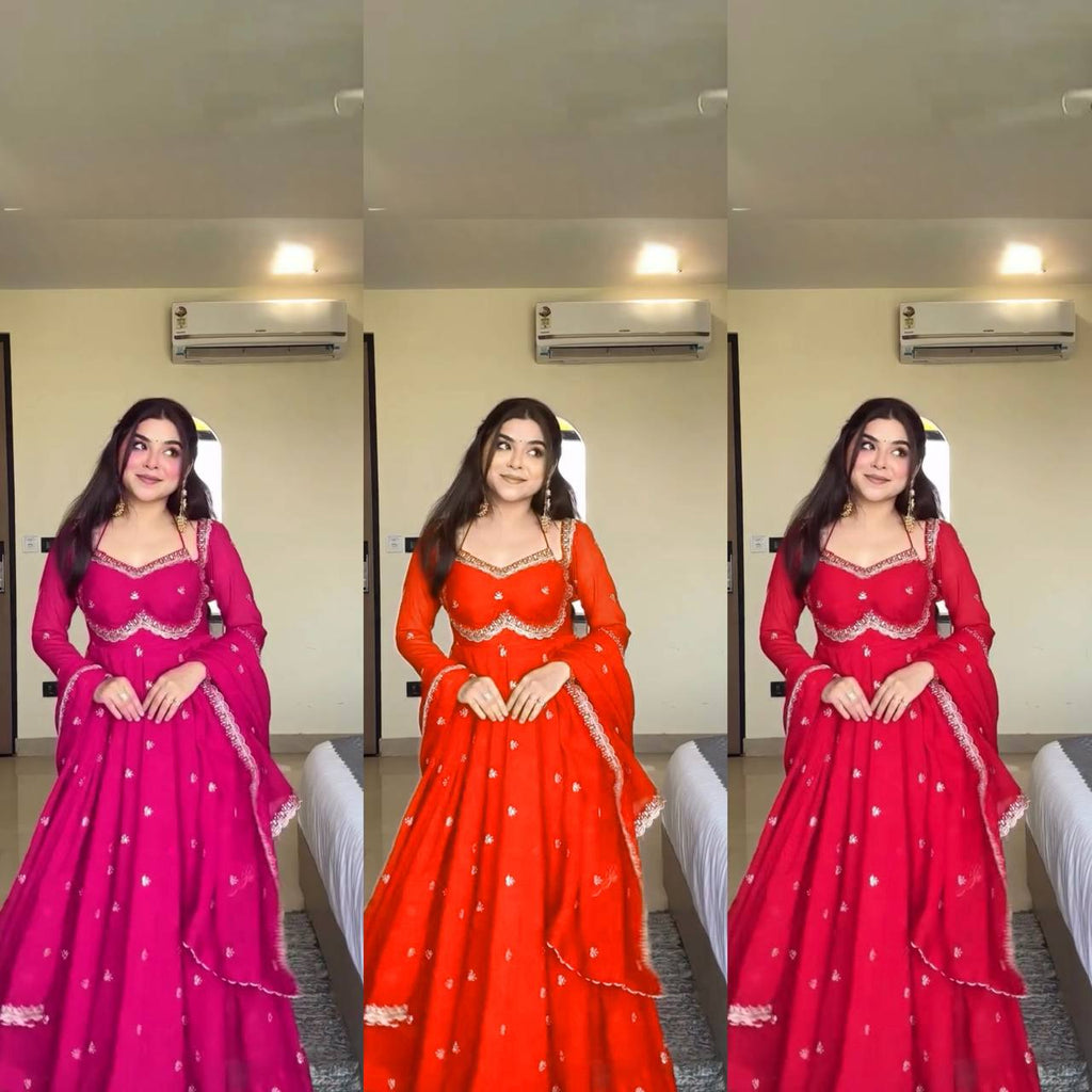 ♥️Party Wear Anarkali Dress