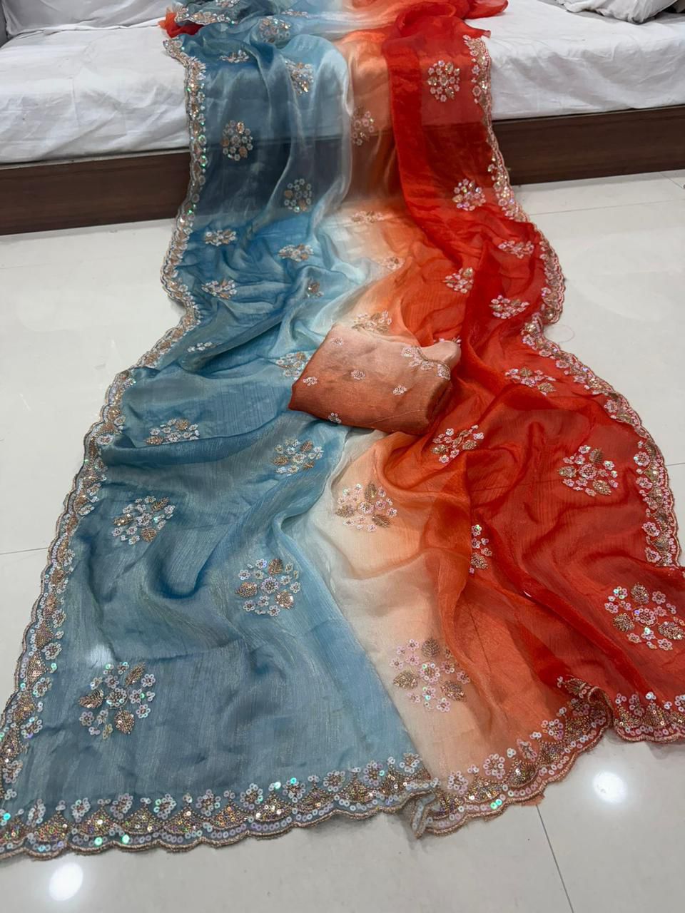 Elegant Fancy Silk Ombre Saree
