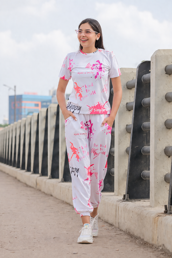 Printed Night Dress Set