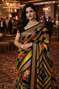 💖Beautiful Party Wear Saree with Bnarsi Border💖