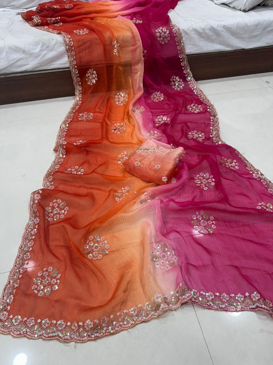 Elegant Fancy Silk Ombre Saree