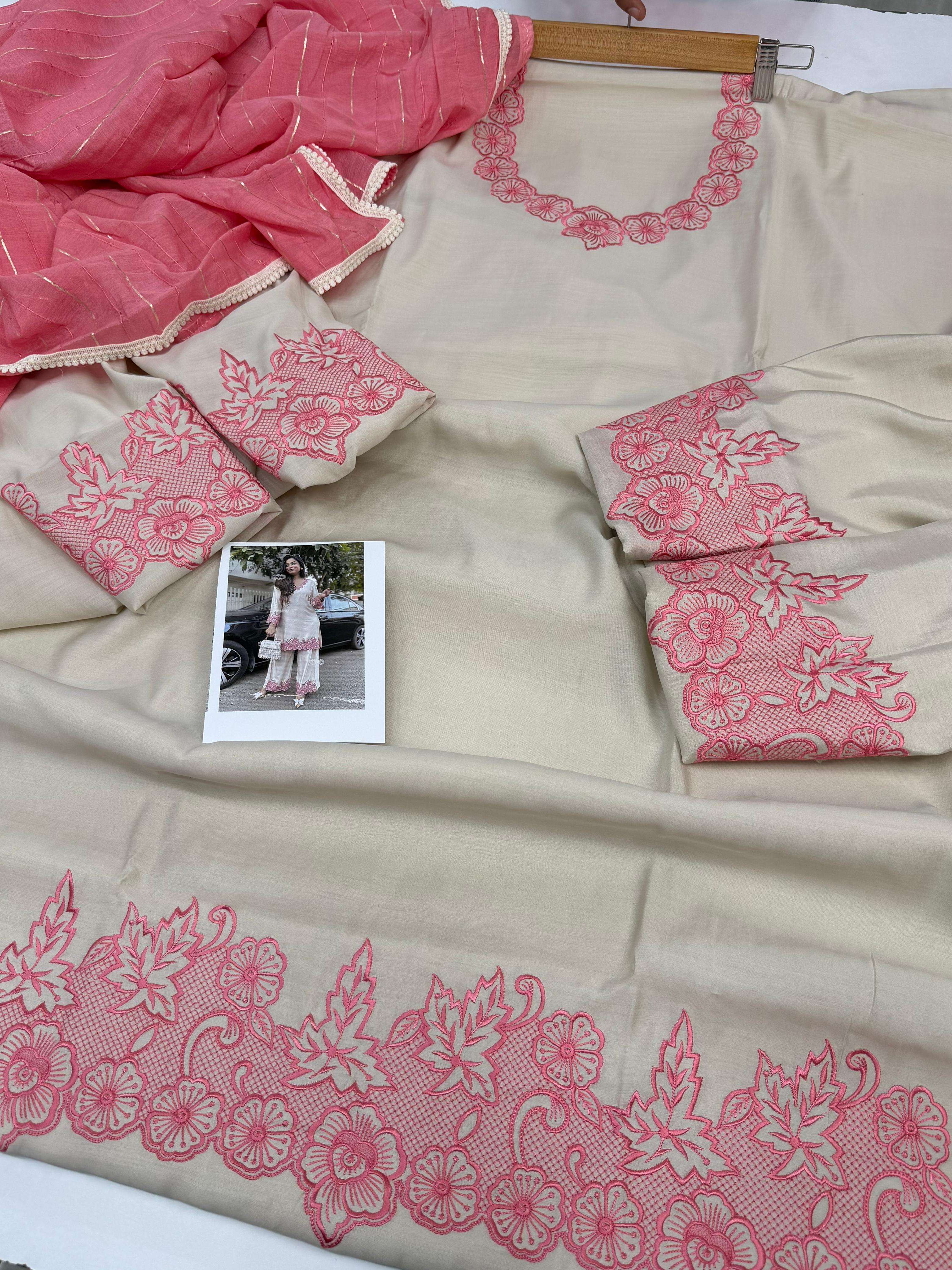 Muslin Silk Punjabi Suit