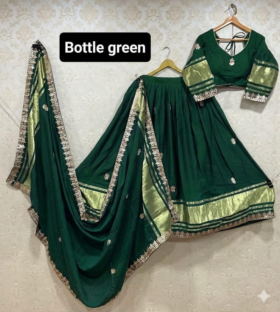 Modal gajji silk with gota work Lehenga choli Dress 👗
