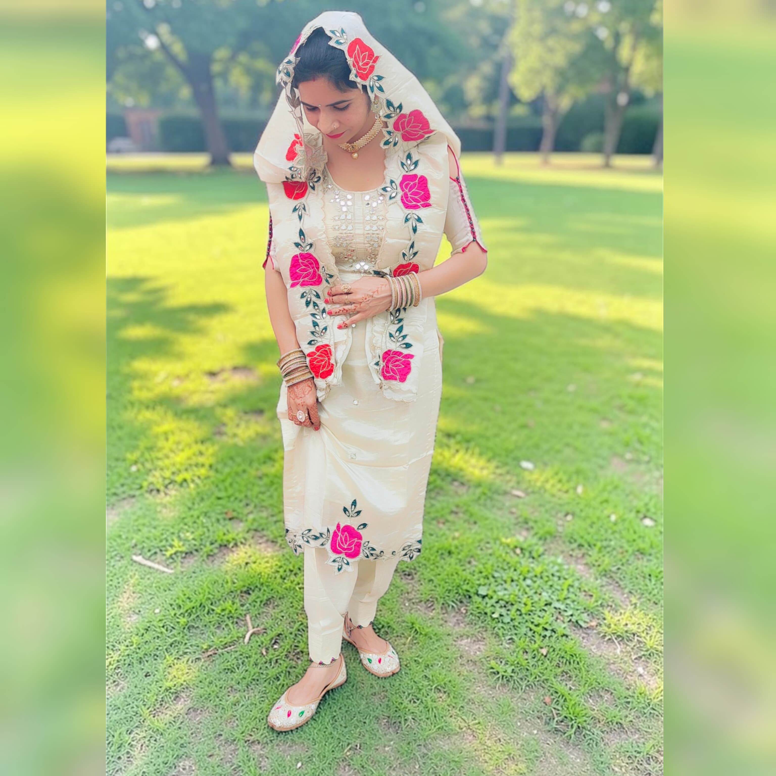 Party Wear Suit in Simmar