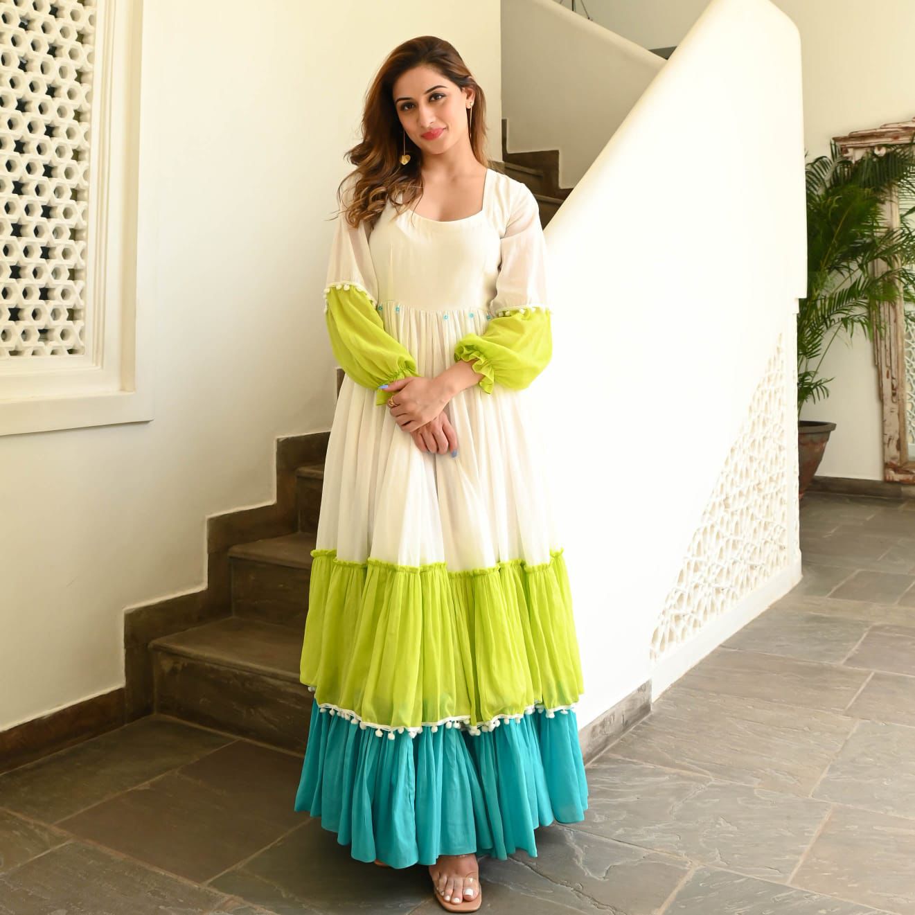 💖 Pure Cotton Party Wear Anarkali Dress 💖