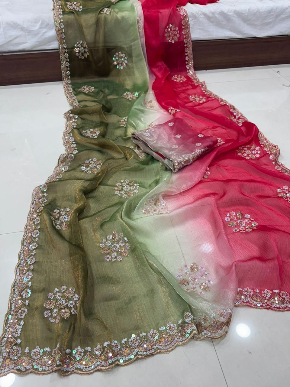 Elegant Fancy Silk Ombre Saree