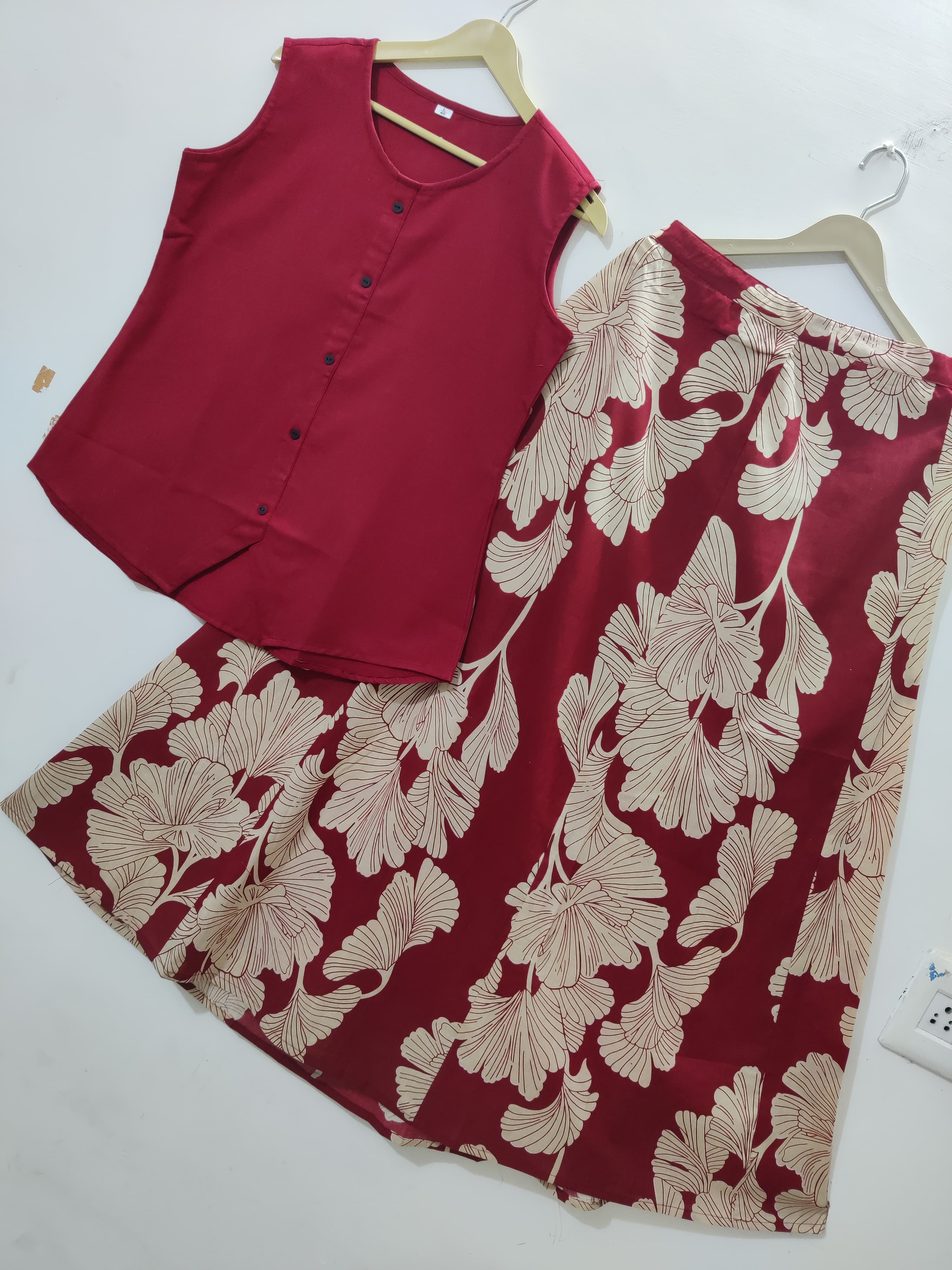 Skirt With Kurti in Pure Cotton fabric