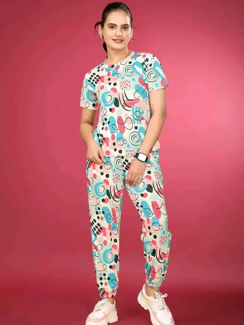Printed Night Dress Set