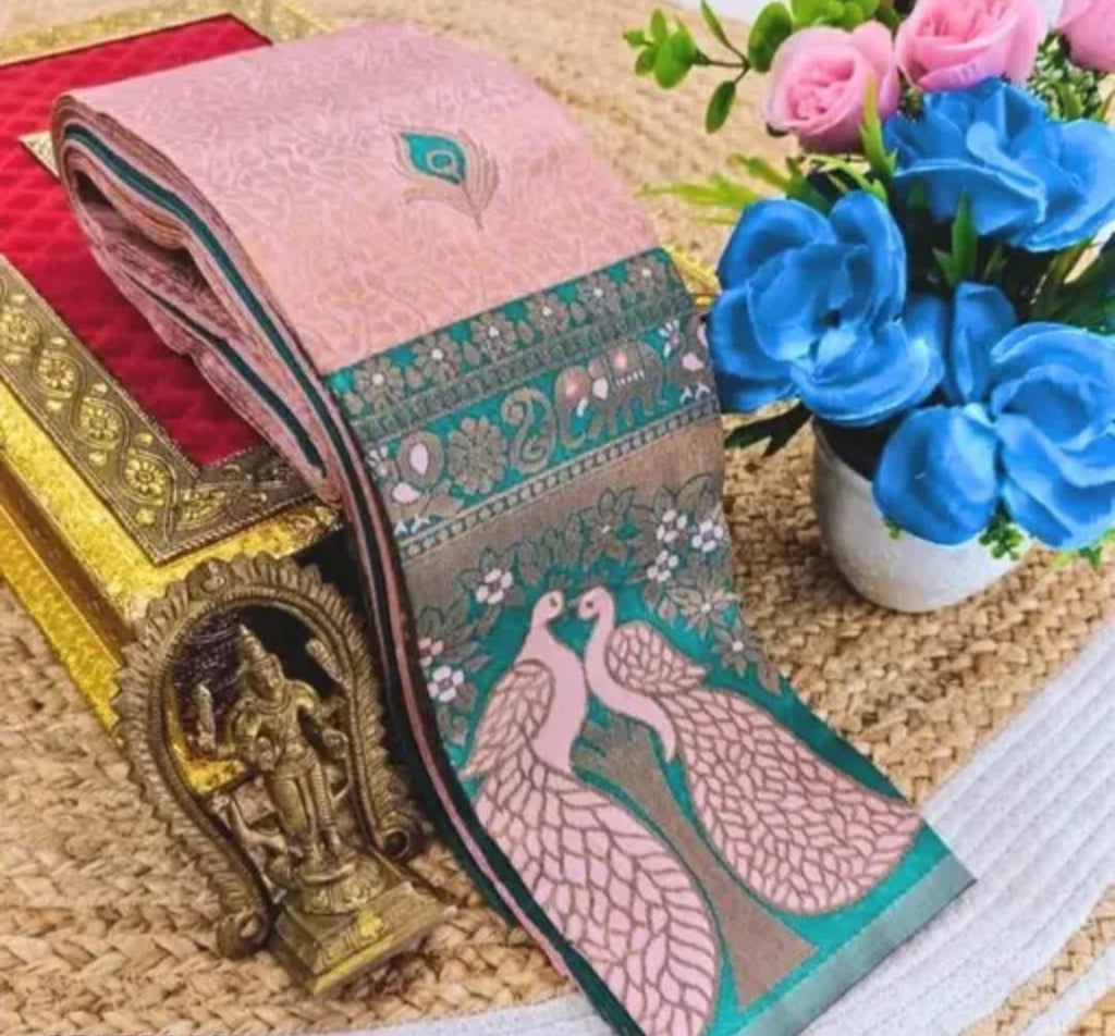 🔥NEW BANARASI PURE ZARI SAREE*