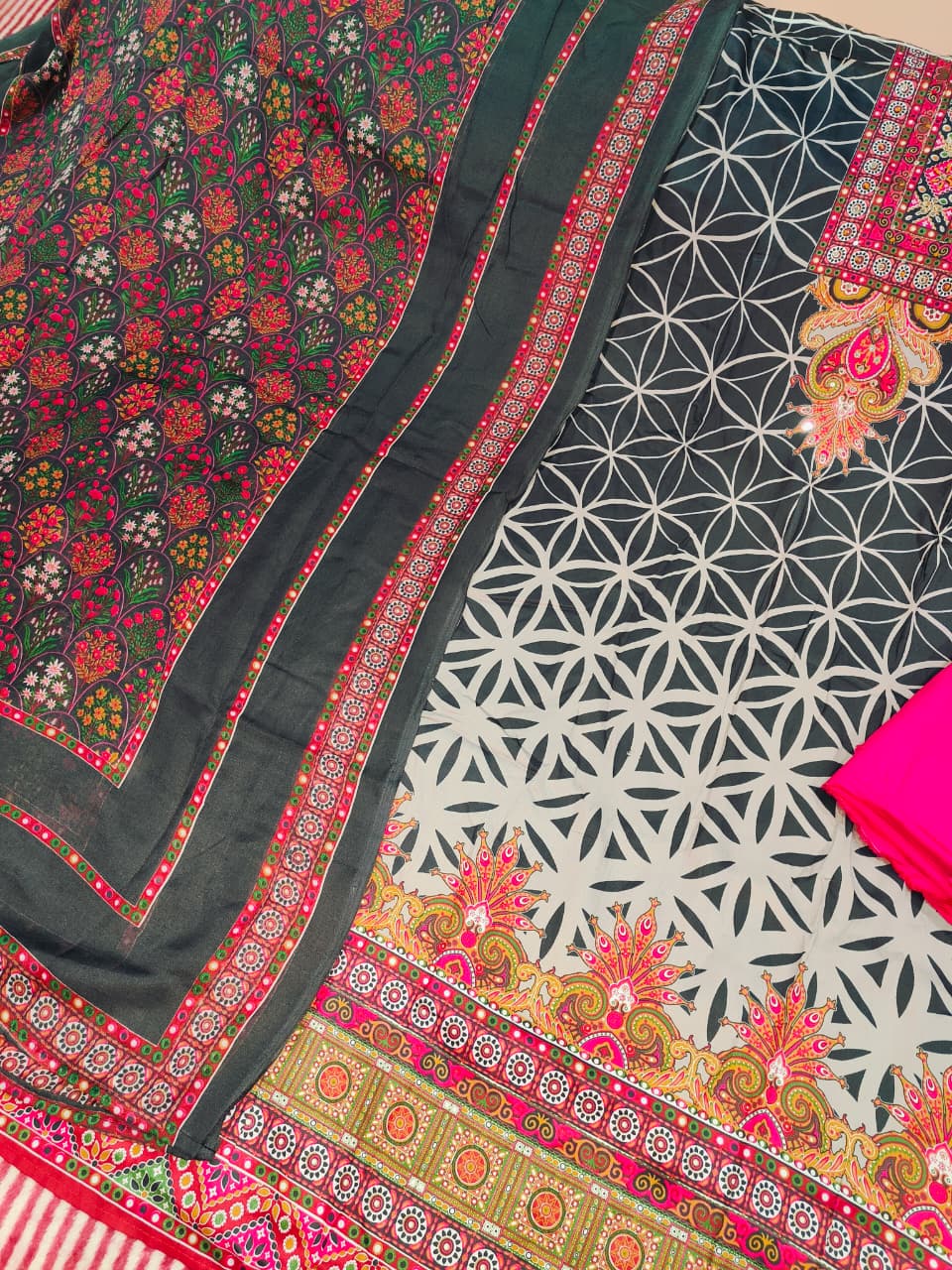 Pure Jaam Cotton Suit with Muslin Cotton Duppta 🎉