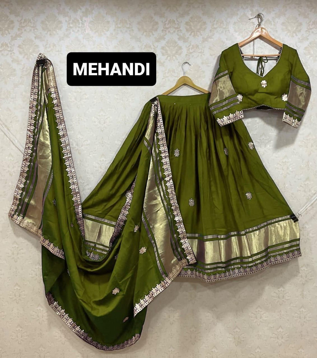 Modal gajji silk with gota work Lehenga choli Dress 👗