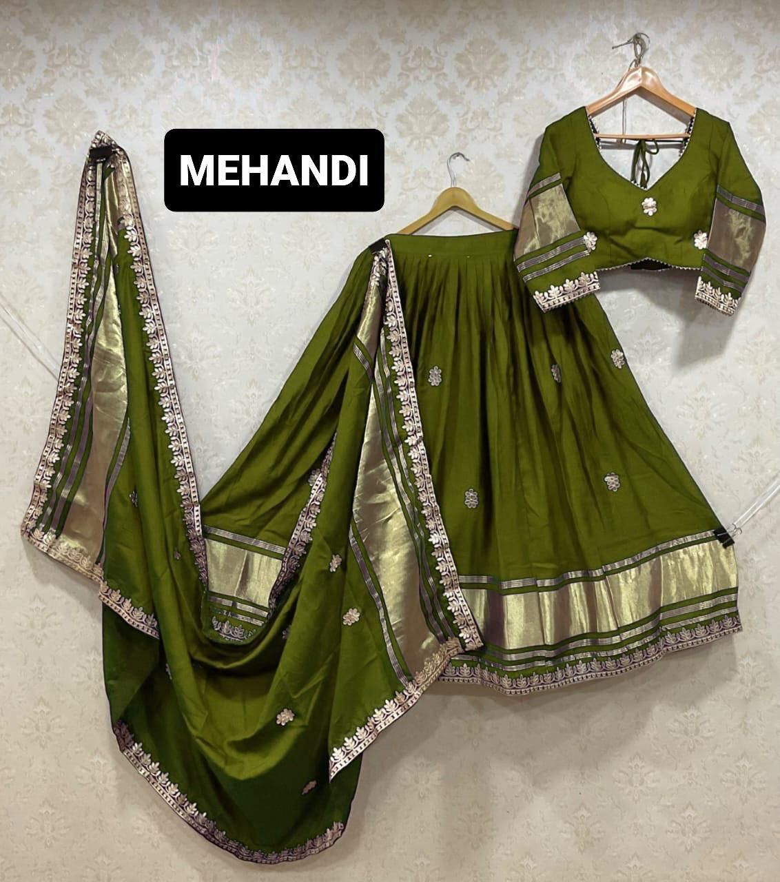 Modal gajji silk with gota work Lehenga choli Dress 👗
