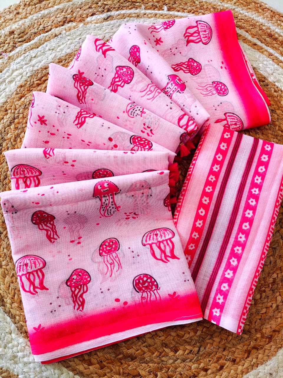 💖 Pure Lilen Printed Saree 💖