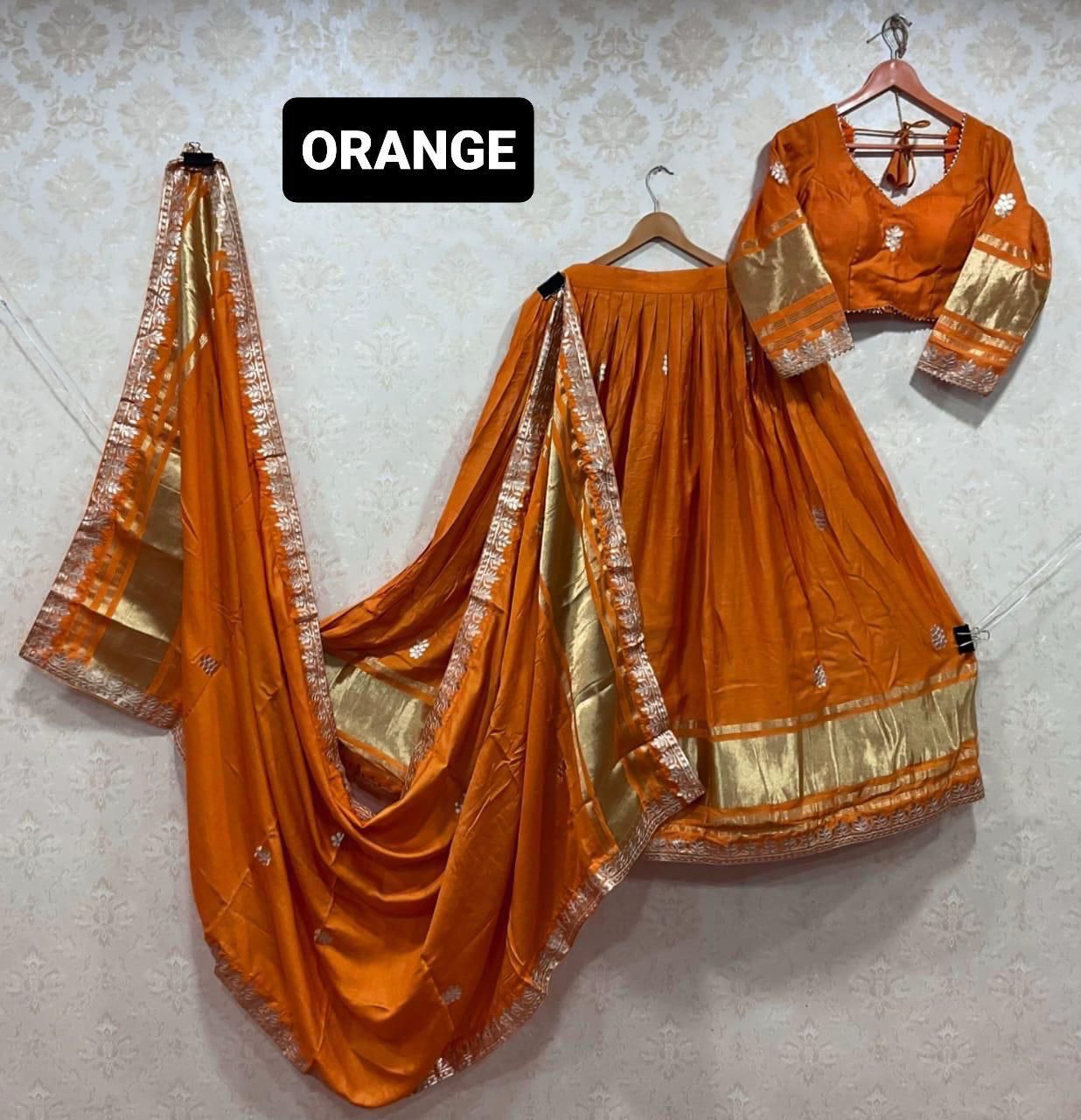 Modal gajji silk with gota work Lehenga choli Dress 👗