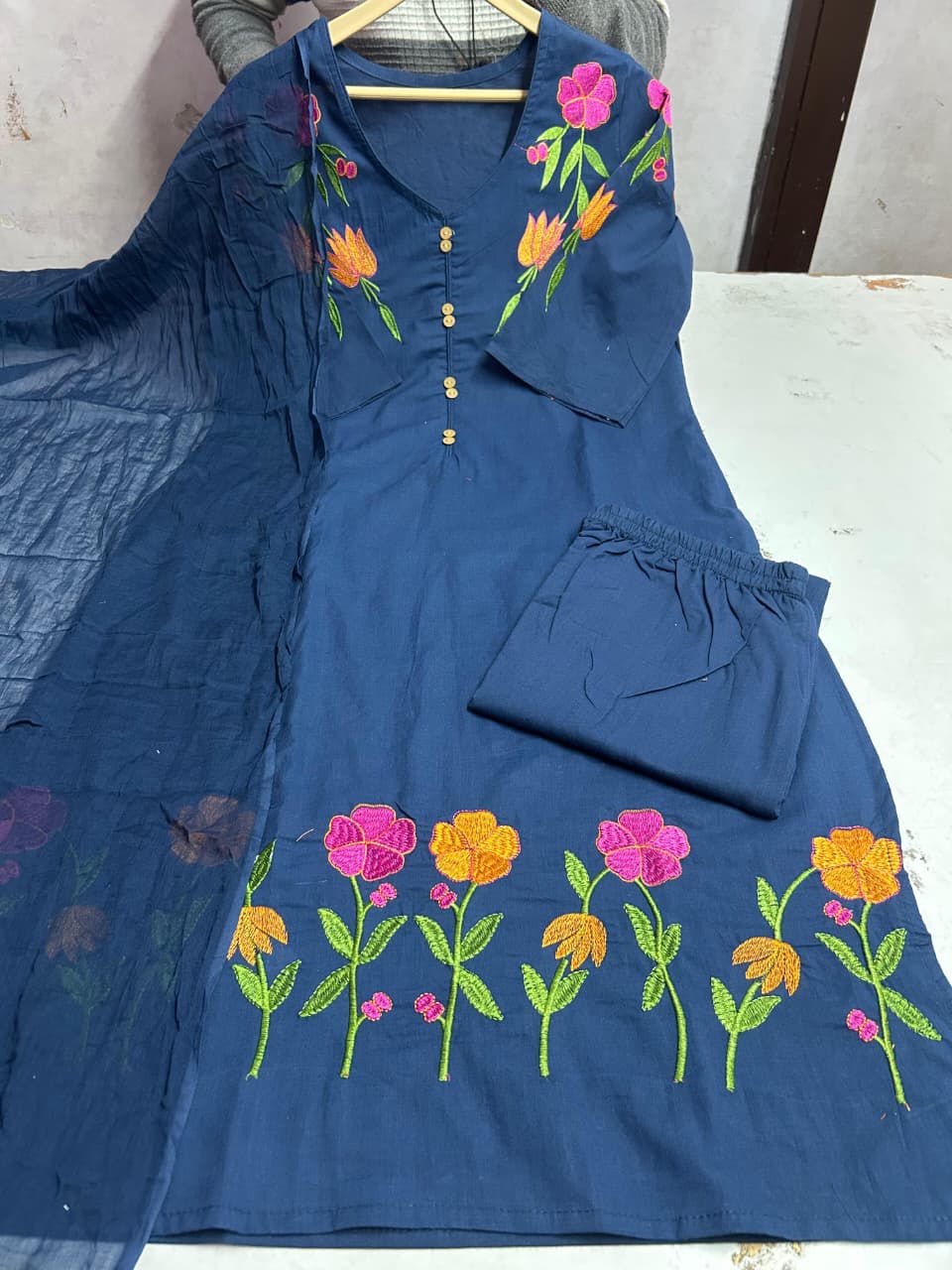 Summer Spacial Pure Cotton Stitch Suit ❤️