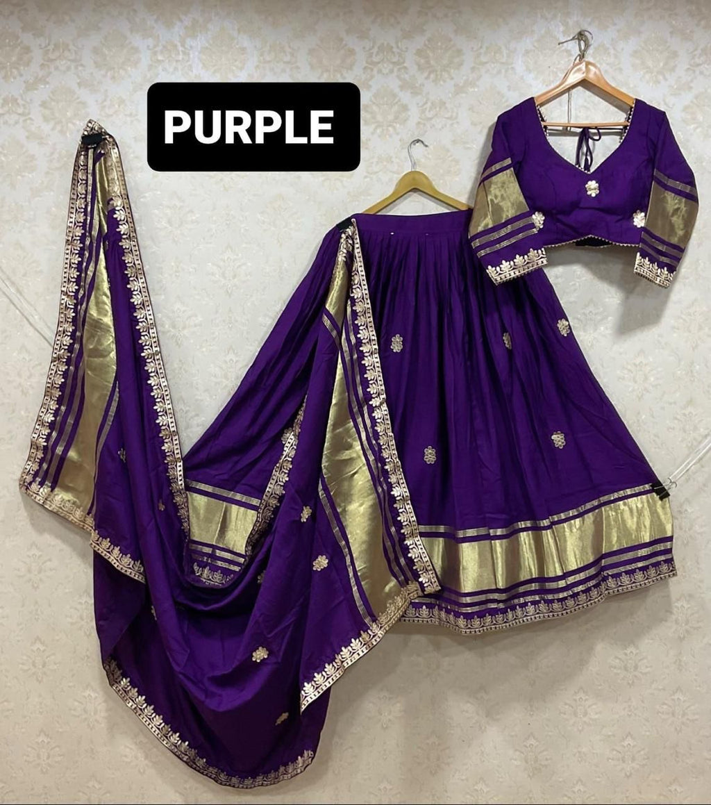 Modal gajji silk with gota work Lehenga choli Dress 👗