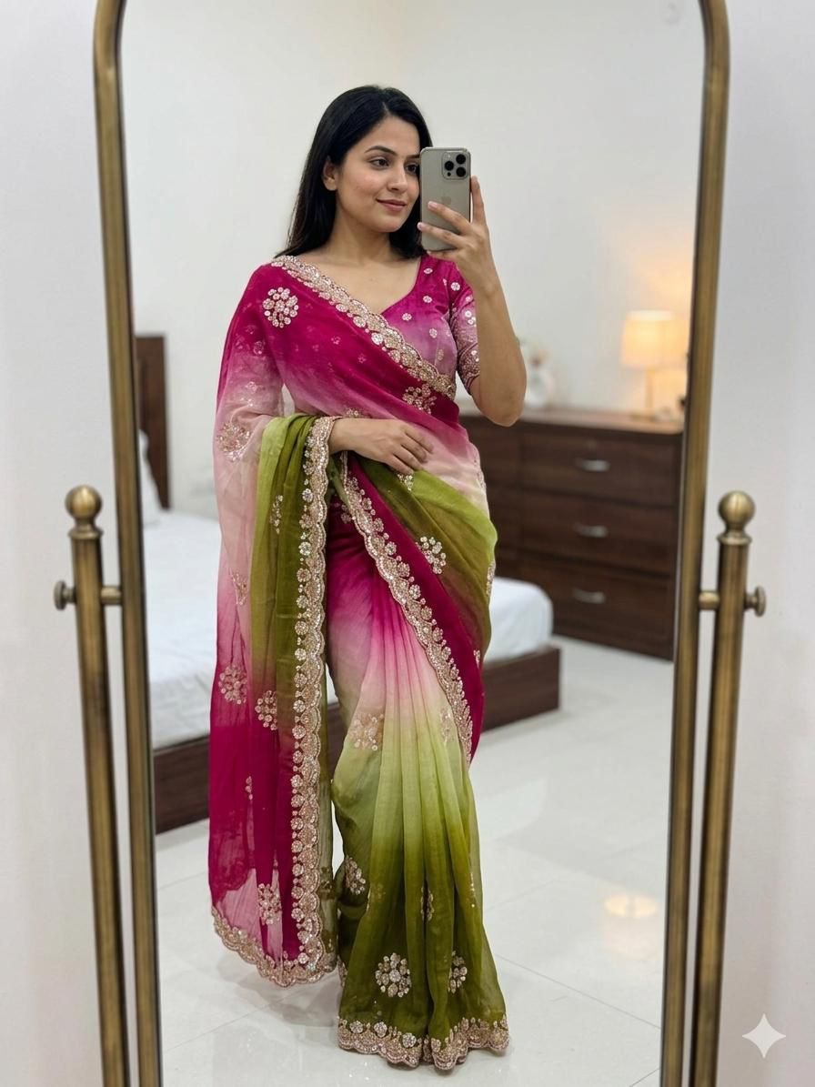 Elegant Fancy Silk Ombre Saree