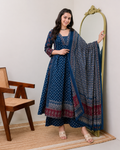 💖Elegant Pure Cotton Anarkali Set – Grace Meets Comfort💫