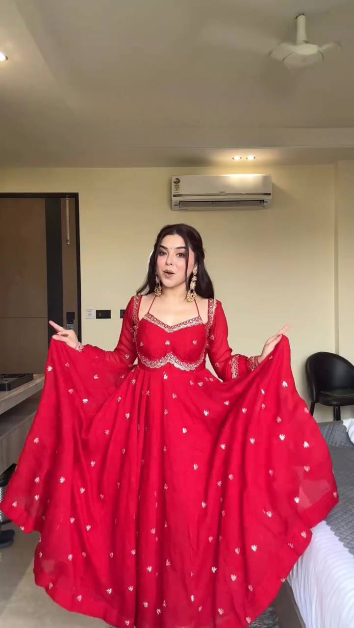♥️Party Wear Anarkali Dress