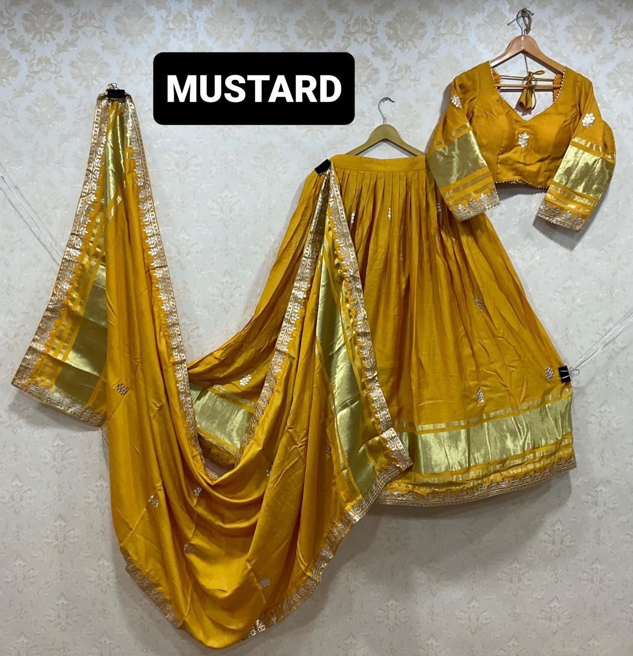 Modal gajji silk with gota work Lehenga choli Dress 👗