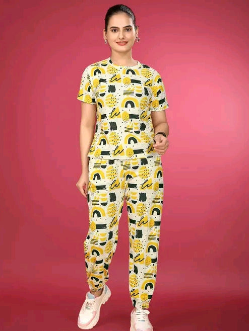 Printed Night Dress Set