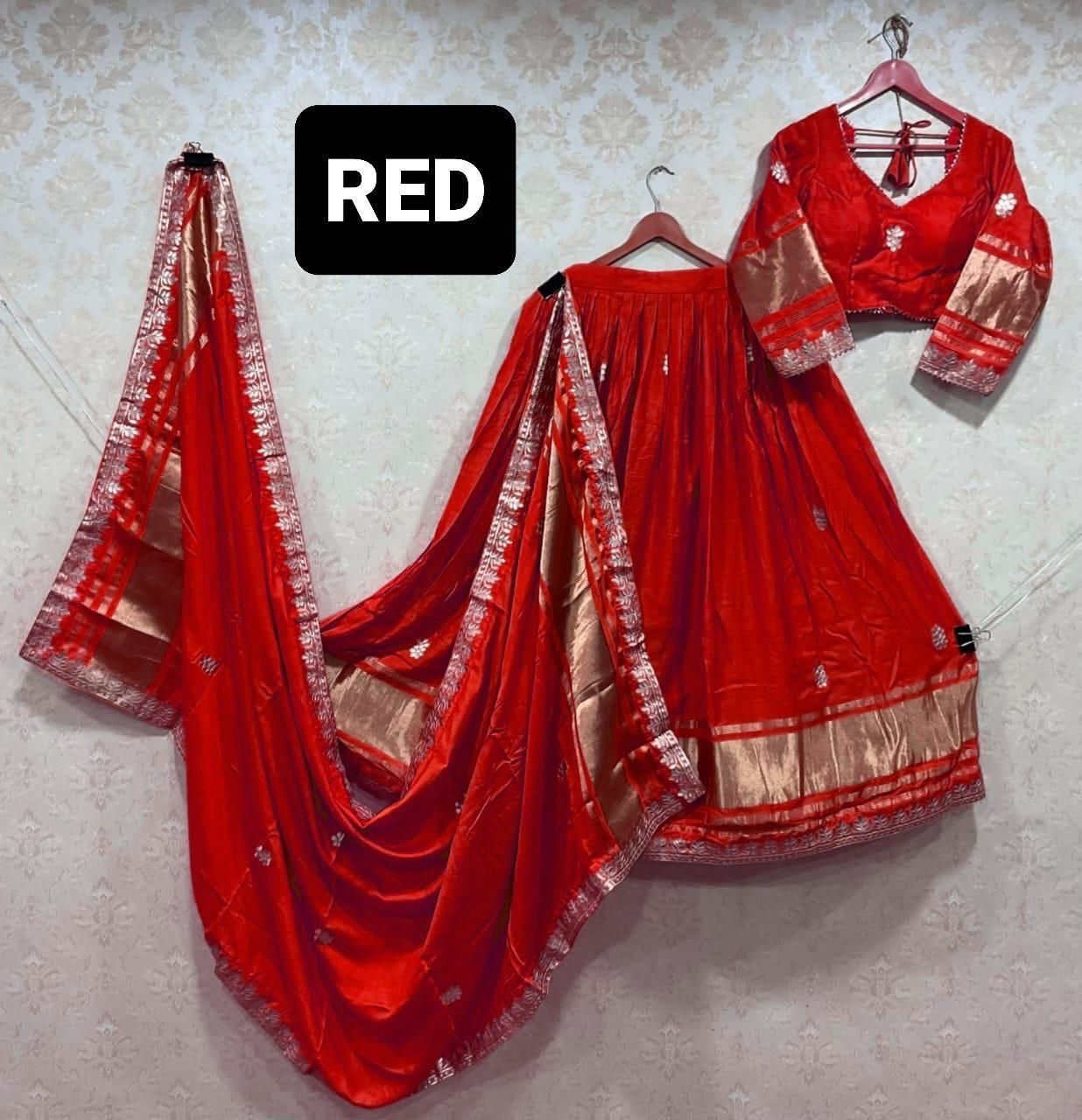 Modal gajji silk with gota work Lehenga choli Dress 👗