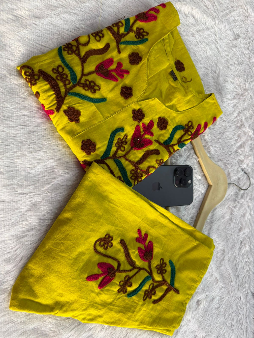 Party Wear Cotton Cord-Set with Work