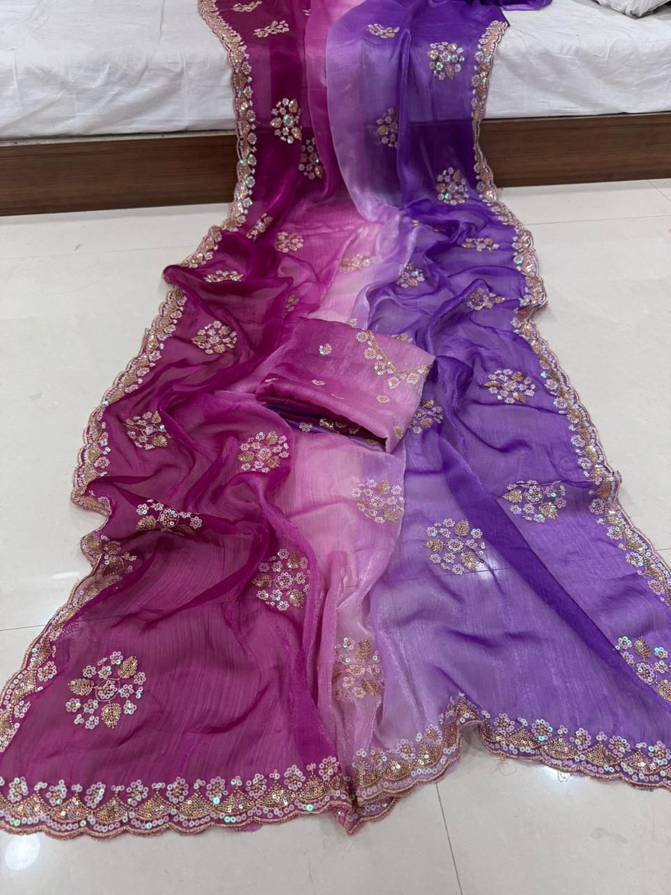 Elegant Fancy Silk Ombre Saree