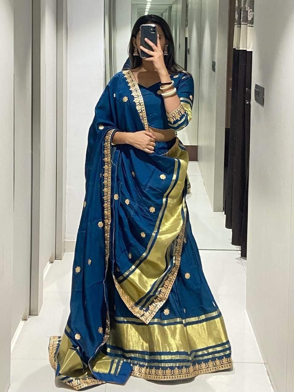 Modal gajji silk with gota work Lehenga choli Dress 👗